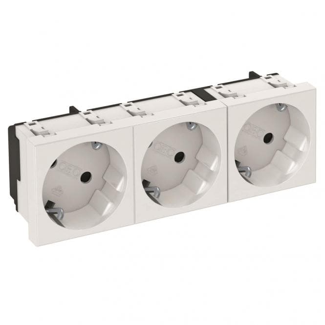 OBO STD-D3S RW3 Steckdose 33° 3-fach Schutzkontakt 6120123