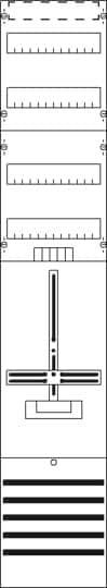 Striebel Komplettfeld 1 Zähler DF19C1V + 2 Res. bestückt und vorverdr. 1350mm