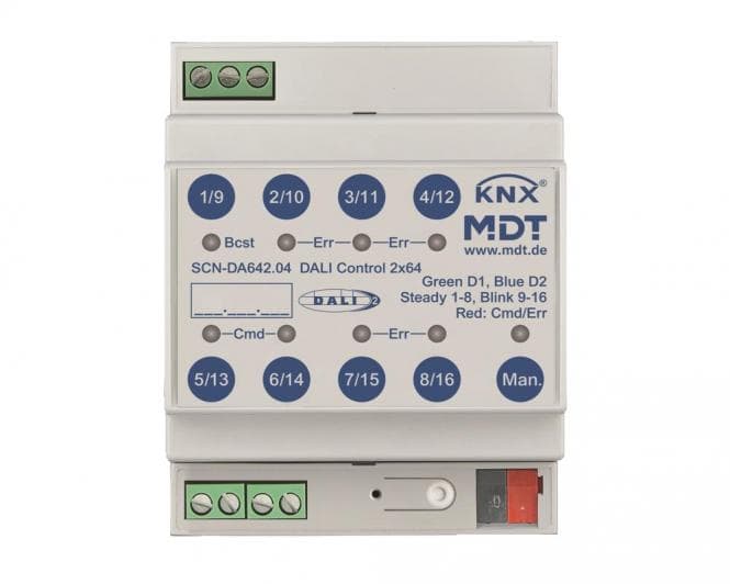 MDT DALI Control 2x64 Gateway 4TE REG SCN-DA642.04