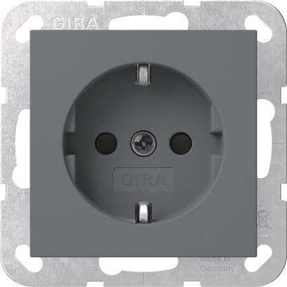 GIRA 445328 SCHUKO-Steckdose m.Shutter System 55 Anthrazit