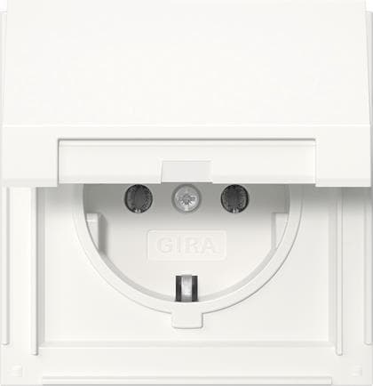GIRA 445466 SCHUKO-Steckdose Klappdeckel TX_44 Reinweiß