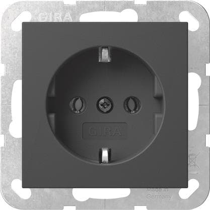 GIRA 4188005 SCHUKO-Steckdose System 55 Schwarz matt (lackiert)