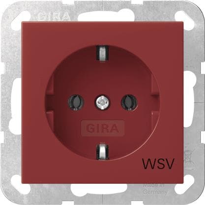 GIRA 4188108 SCHUKO-Steckdose WSV System 55 Rot glänzend