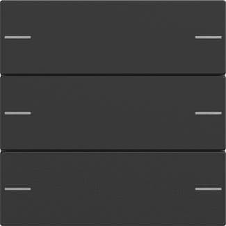 GIRA 5753005 Wippenset 3fach Tastsensor4 System 55 Schwarz matt (lackiert)