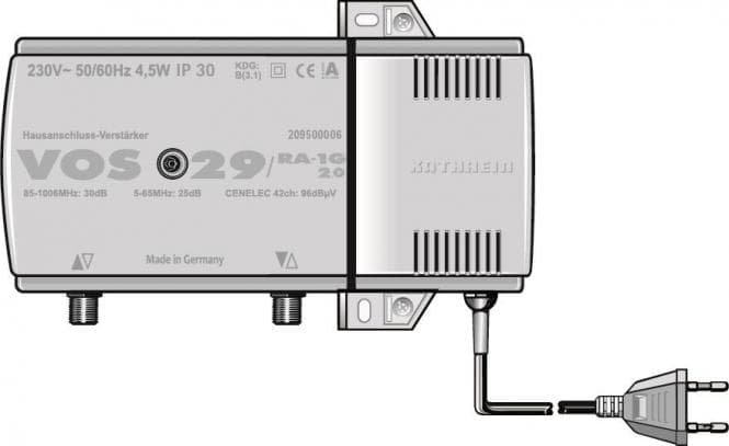 KATH Hausanschluss- VOS 29/RA-1G 2.0 verstärker,5-65/85-1006MHz,Rückkanal a/p