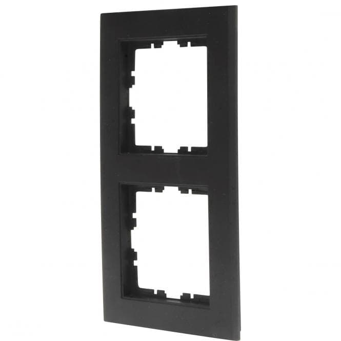 Kopp HK07-Abdeckrahmen 2-fach 402650007 Farbe:schwarz matt