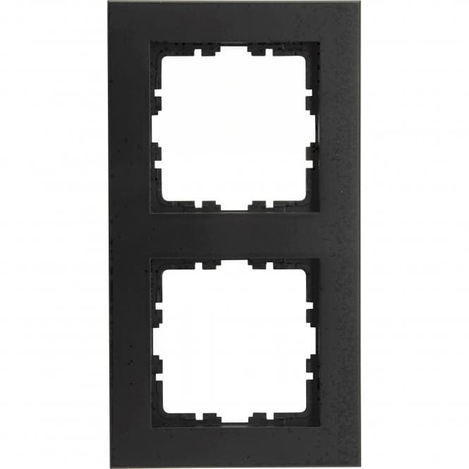 Kopp HK07 PURE-Abdeckrahmen 406950000 2-fach Farbe:schwarz matt