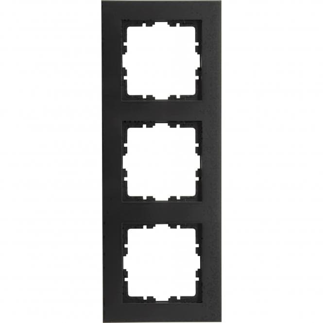 Kopp HK07 PURE-Abdeckrahmen 407050004 3-fach Farbe:schwarz matt