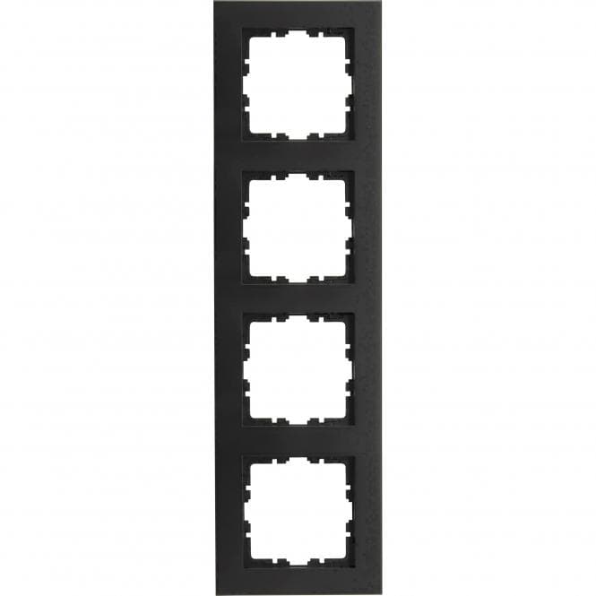 Kopp HK07 PURE-Abdeckrahmen 407150007 4-fach Farbe:schwarz matt