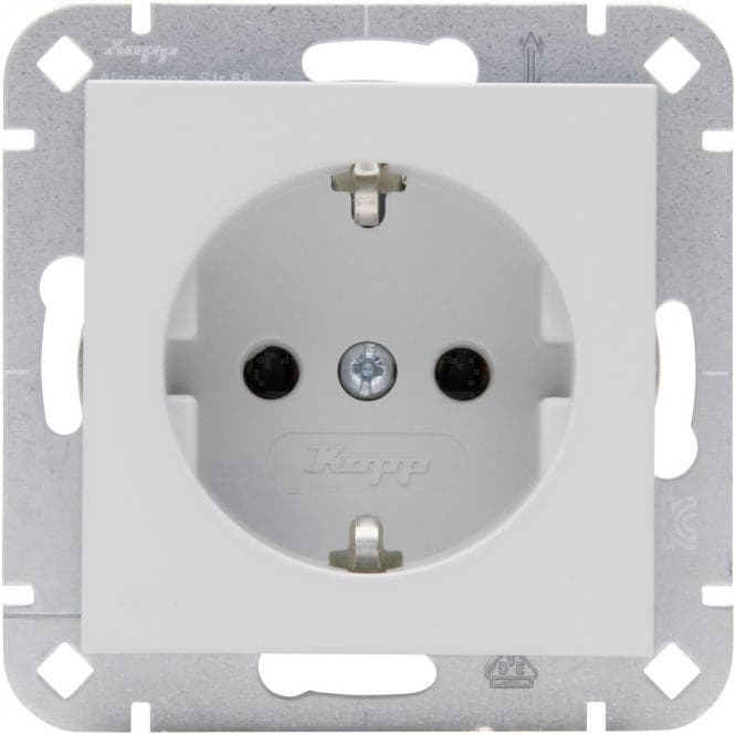Kopp SCHUKO-Steckdose HK07 949334008 Farbe:grau-matt