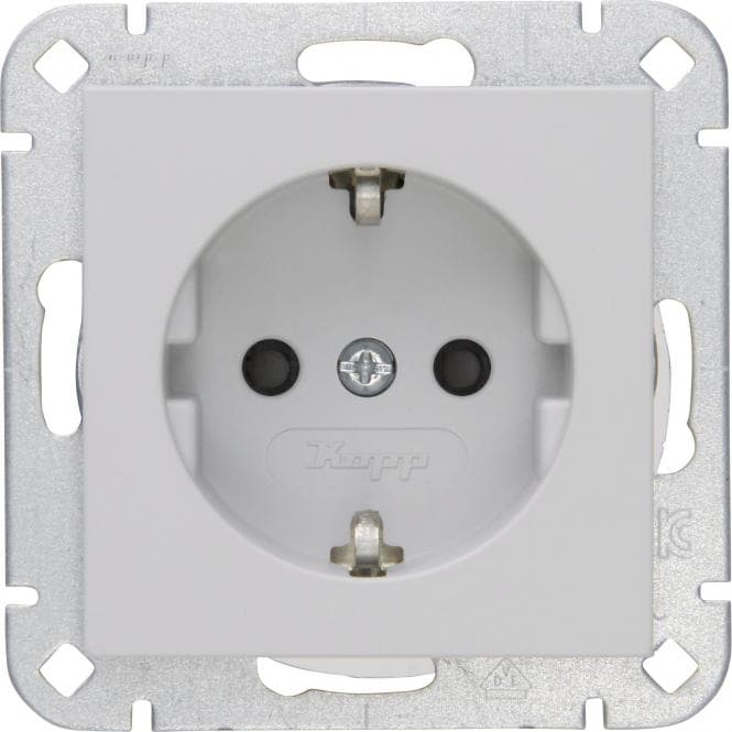 Kopp SCHUKO-Steckd. erh. Ber. 940034000 HK07 grau-matt
