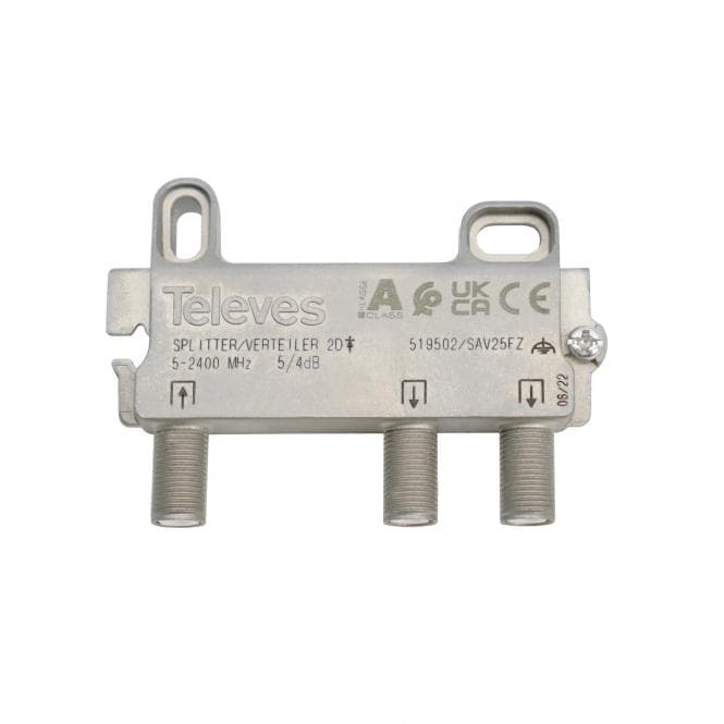 Televes 2-fach SAT Verteiler SAV25FZ 5-2400 MHz VD:4dB