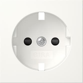 GIRA 492103 Abdeckung SCHUKO-Steckdose m.Shutter System 55 Reinweiß glänzend