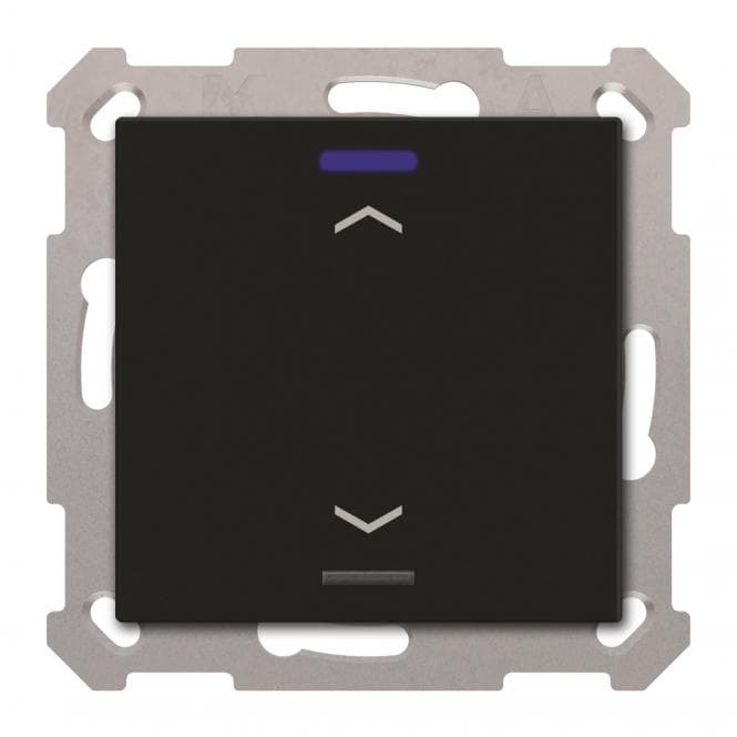 MDT BE-TAL55T106.A1 KNX Taster Light 55 1f RGBW Temperatursensor sw matt Jalous.