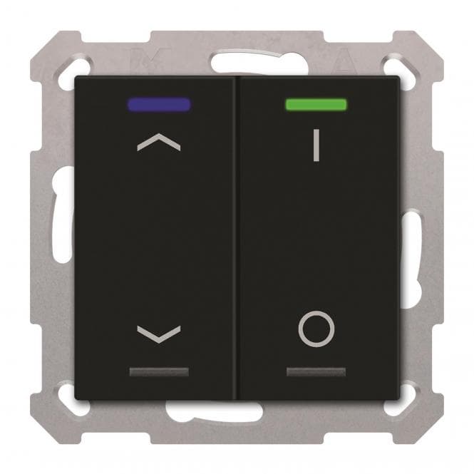 MDT BE-TAL55T206.C1 KNX Taster Light 55 2f RGBW Temperatursensor sw matt Jal_Sch