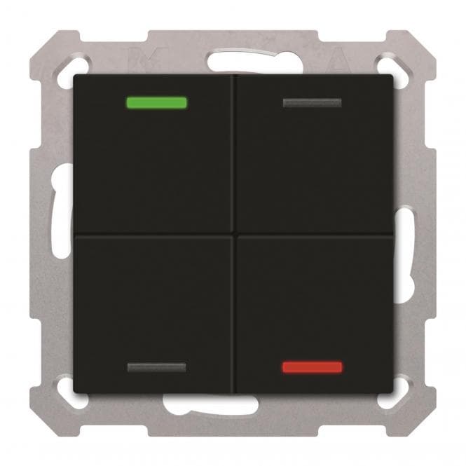 MDT BE-TAL55T406.01 KNX Taster Light 55 4f RGBW Temperatursensor sw matt Neutral