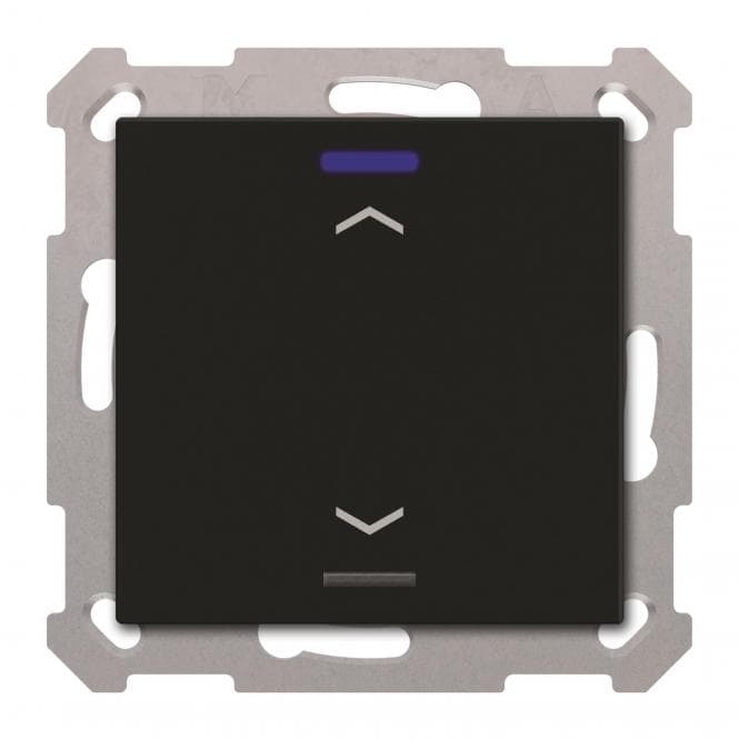 MDT BE-TAL550106.A1 KNX Taster Light 55 1-fach RGBW Schwarz matt Jalousie