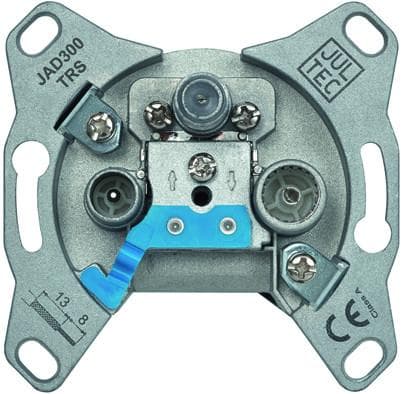 Jultec Antennensteckdose JAD300TRS Stich,3-Loch,SAT/BK/Unicable
