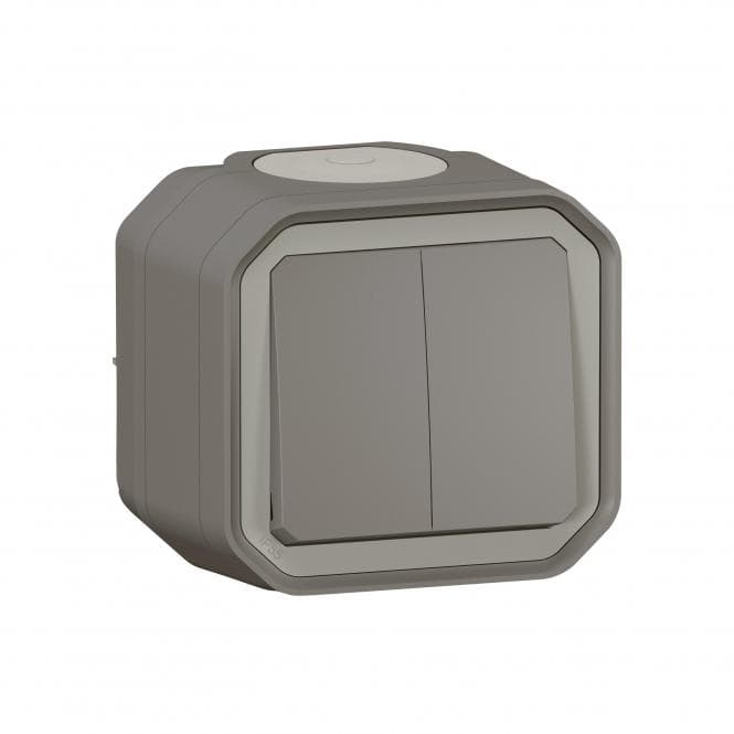Legrand 069775L Plexo New FRAP Doppelwechselschalter anthrazit 10A
