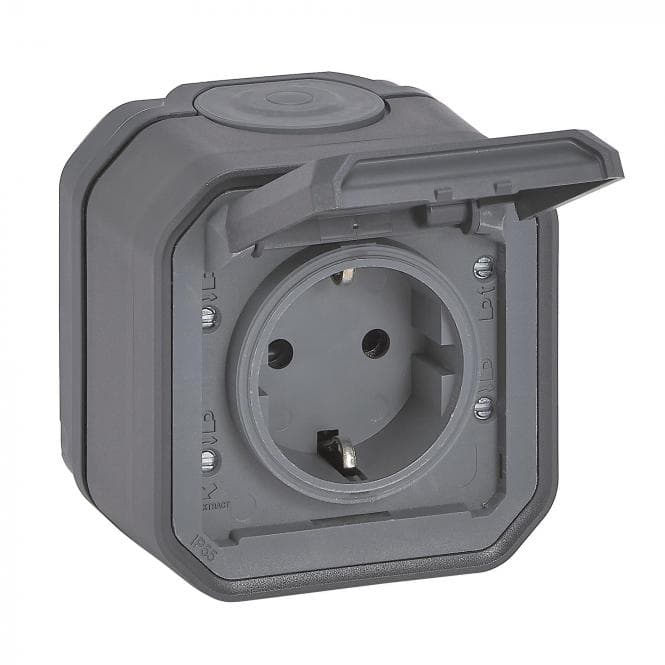Legrand 069799L Plexo New FRAP IP44 Steckdose 1fach anthrazit
