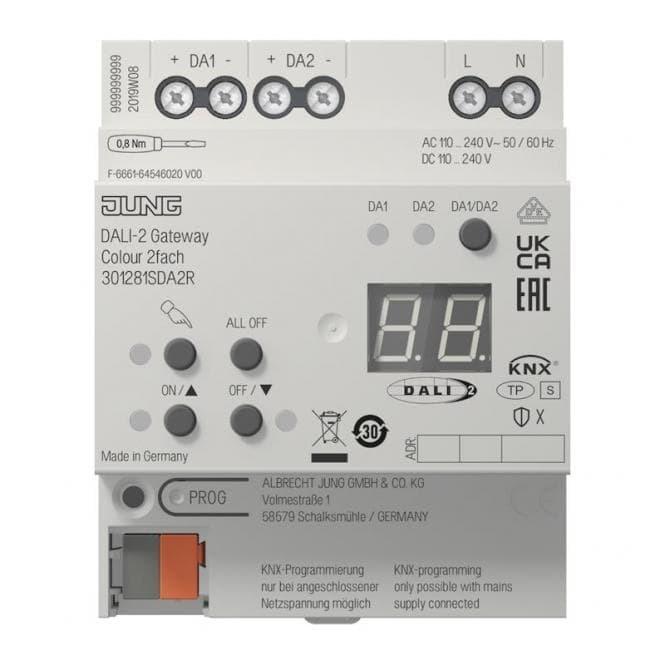 Jung KNX DALI-2 Gateway 30128 1S DA2 R Colour 2fach