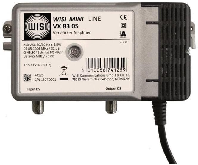 WISI Hausanschlussverstärker VX830S 1GHz nach KDG 1TS140 31dB