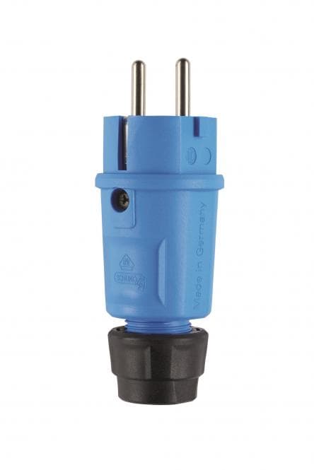 ABL Hightech Stecker SCHUKO 100000066 fr-be Elamid blau IP54 Typ 1520