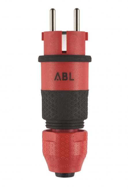 ABL Professional Stecker rot 100000069 mit schwarz gummierter Grifffläche