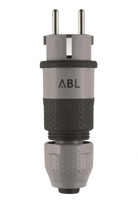 ABL Professional Stecker 100000070 SCHUKO & fr-be Elamid 2K gr sv IP54 Typ (Inhalt 10 Stück)