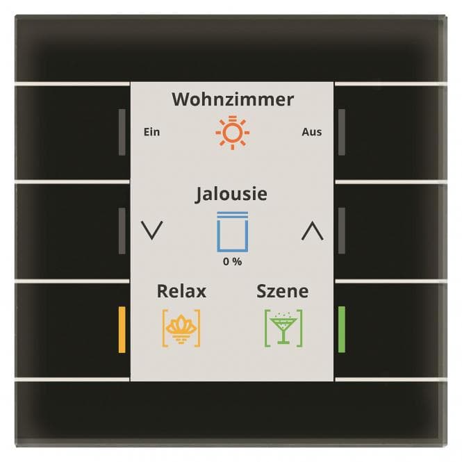 MDT BE-GT20S.02S KNX Glastaster II Smart mit Farbdisplay sw