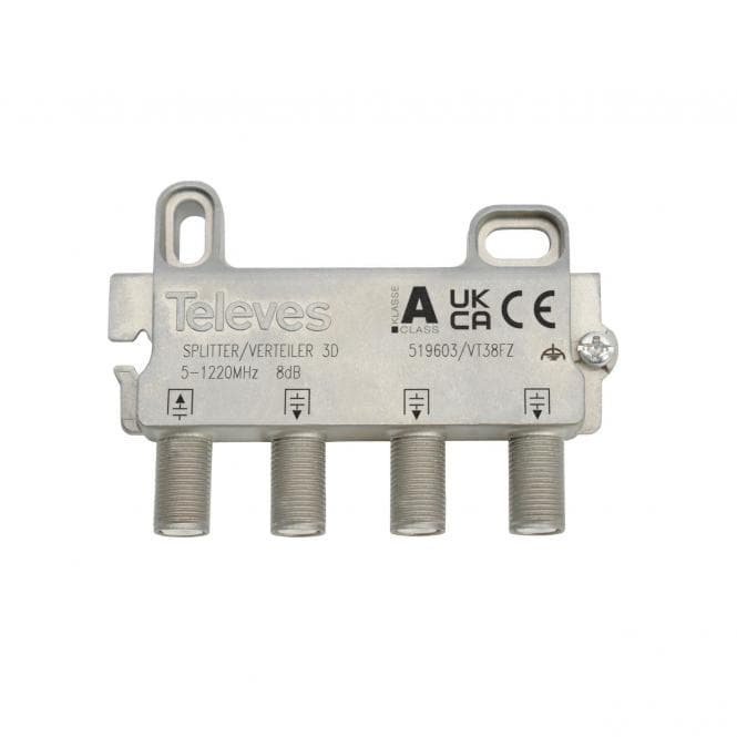 Televes 3-fach Verteiler VT38FZ 5-1218MHz VD: 8 dB 519603