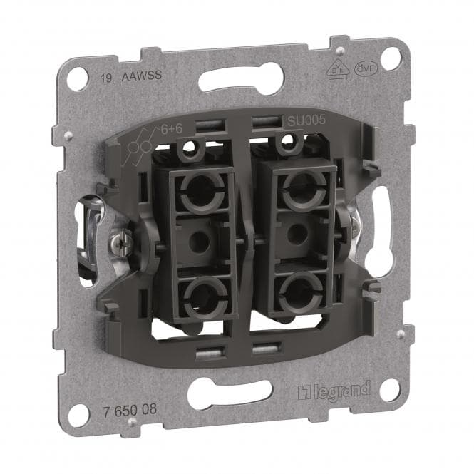 Legrand 765008 SEANO Einsatz Doppelwechselschalter 10AX Steckklemmen
