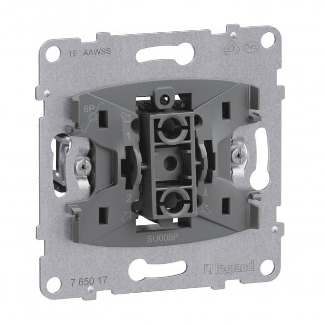 Legrand 765017 SEANO Einsatz Taster m.Wechselkontakt m.N-Klemme 10A
