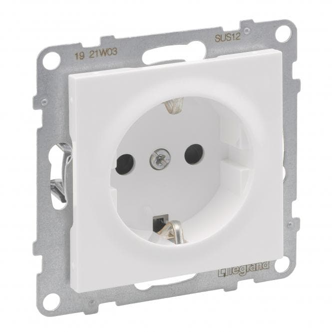 Legrand 765120 SEANO Schutzkontakt- Steckdose Steckklemmen m.erh.Ber.schutz
