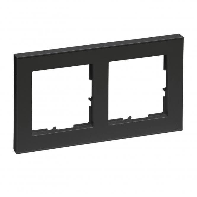 Legrand 765382 SEANO+2-fach Rahmen in der Farbausführung Schwarz lackiert