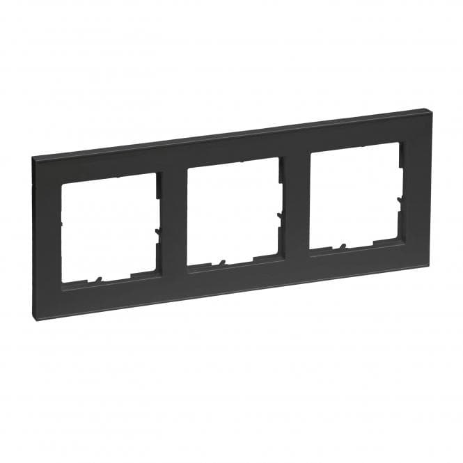 Legrand 765383 SEANO+3-fach Rahmen in der Farbausführung Schwarz lackiert