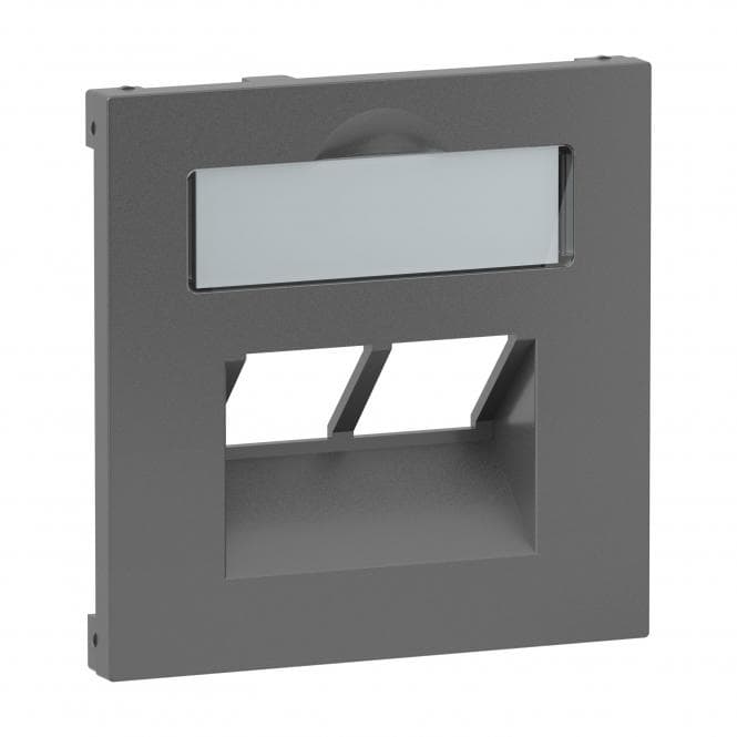 Legrand 765459 SEANO Abdeckung 2x RJ45 f Datendosen Fremdfabrikate Anthrazit