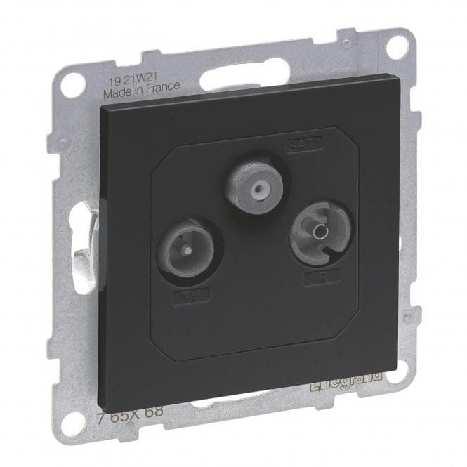 Legrand 765468 SEANO Durchgangsdose TV-R-SAT f.HD-TV in der Farbausführung