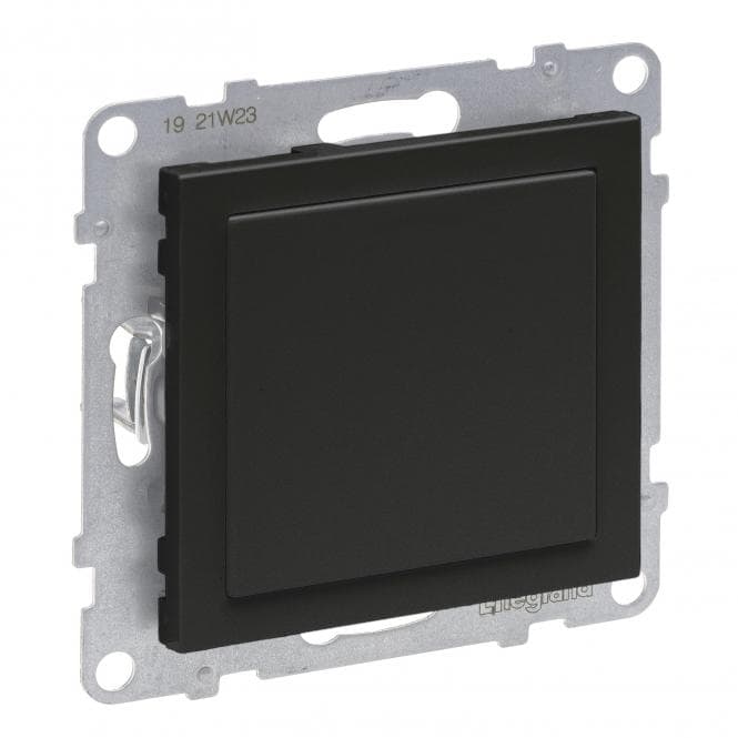Legrand 765801 SEANO Blindabdeckung & Mosaic-Adapter in der Farbausführung sw (Inhalt 5 Stück)