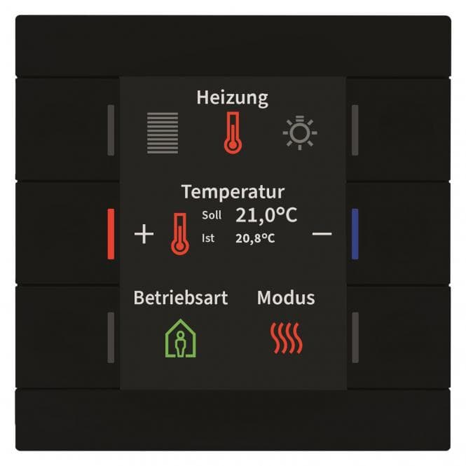 MDT BE-TAS86T06.02 KNX Taster Smart 86 m.Farbdisplay u.Temperatursensor sw matt