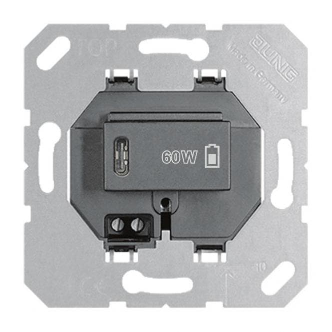 Jung USBPD60CSW USB- USB PD60 C SW Ladegerät PD 1xTyp C schwarz
