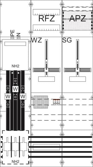 Striebel Komplettfeld n.FNN WF39KK51UT Mess-und Wandlerfeld Netz HH