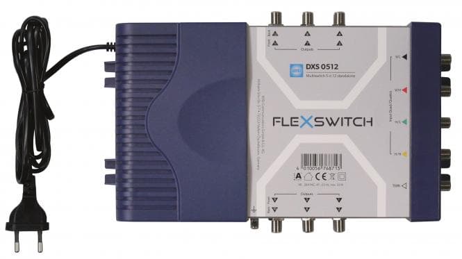 WISI FLEXSWITCH Multischalter DXS0512 5in12 aktiv mit Netzteil