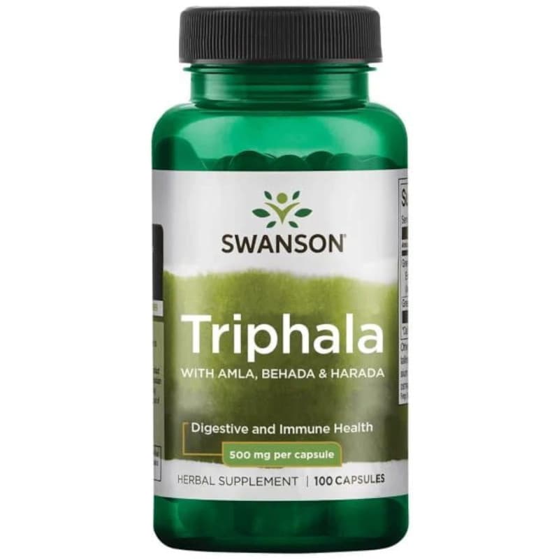 Trawienie Ekstrakt Triphala Swanson Triphala 500mg 100kaps