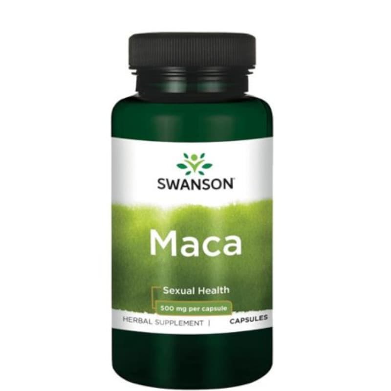 Wsparcie Witalności Żeń-szeń Peruwiański Swanson Maca 500mg 60kaps