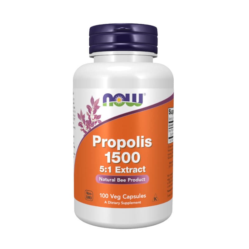 Wsparcie Odporności Kit Pszczeli Now Foods Propolis 5:1 Extract 1500mg 100vkaps