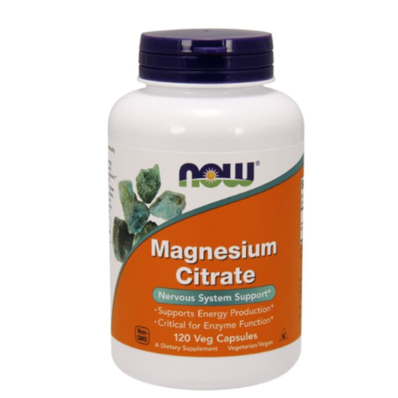 Minerały Magnez Now Foods Magnesium Citrate 400 mg 120vkaps
