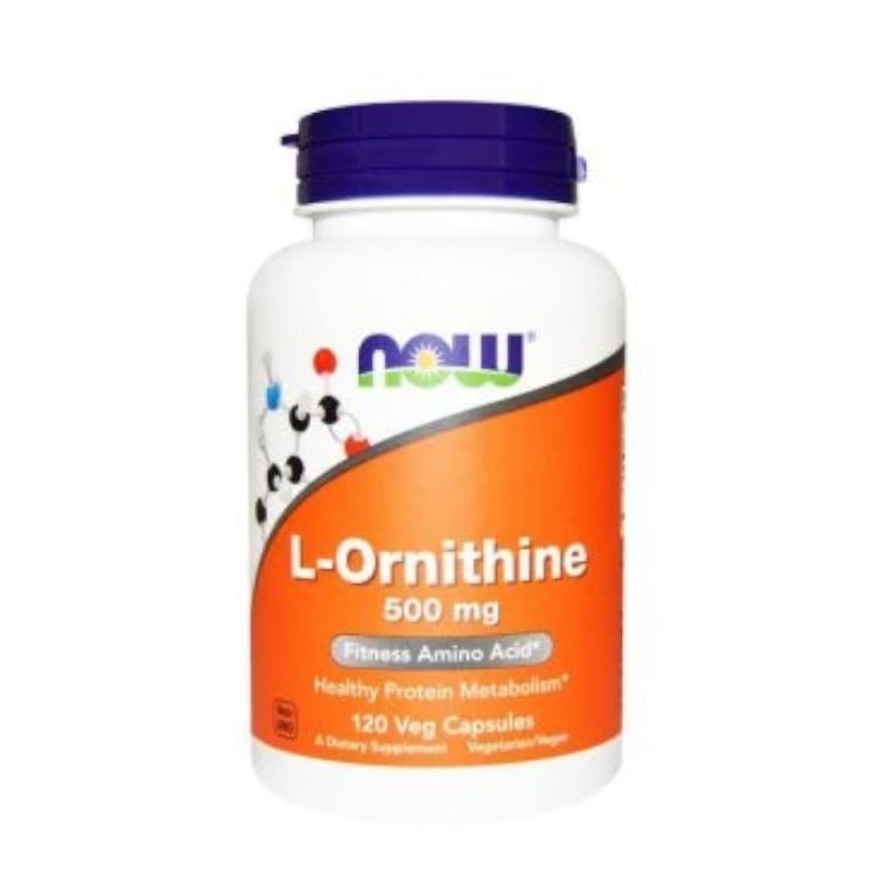 Aminokwasy Ornityna Now Foods L-Ornithine 500mg 120vkaps