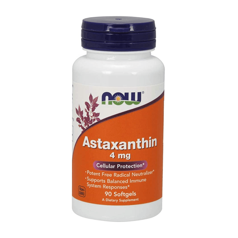 Antyoksydanty Astaksantyna Now Foods Astaxanthin 4mg 90softgels