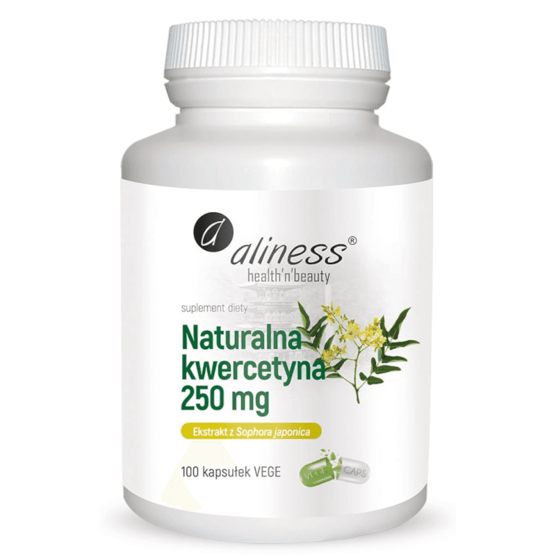 Wsparcie Odporności Kwercetyna Aliness Naturalna Kwercetyna 250mg 100kaps